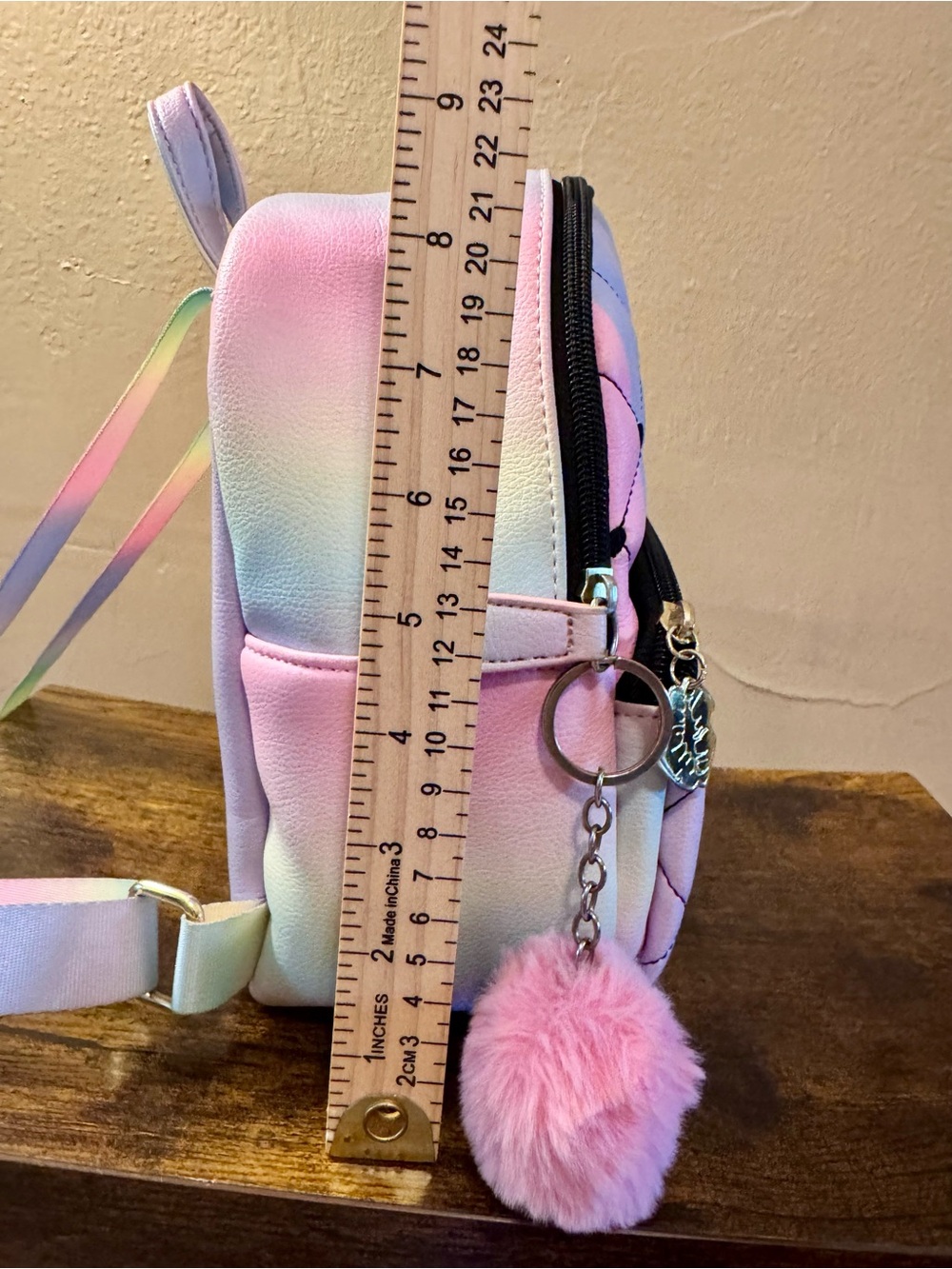 Luv Betsy Betsy Johnson rainbow Heart Mini Backpack Purse - Picture 9 of 12